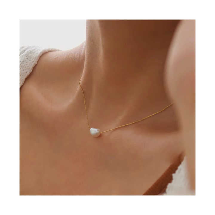 Minimalist Pearl Beaded Choker Necklace