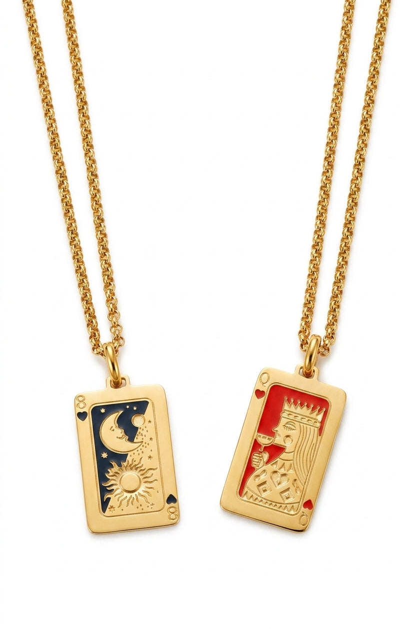 Queen Sun Moon Necklace - Enhanced Studio Photo