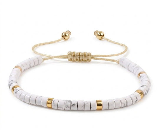 Summer Bliss Adjustable Marble Bracelet - Enhanced Studio Photo