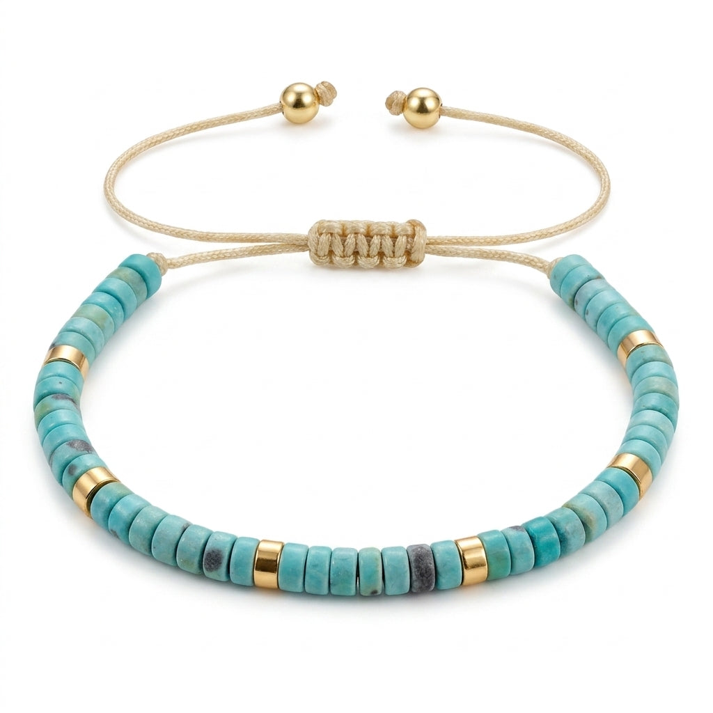 Summer Bliss Adjustable Marble Bracelet - Enhanced Studio Photo