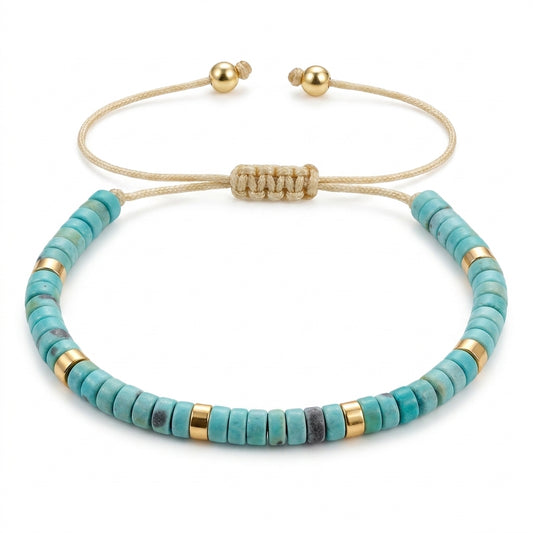 Summer Bliss Adjustable Marble Bracelet - Enhanced Studio Photo