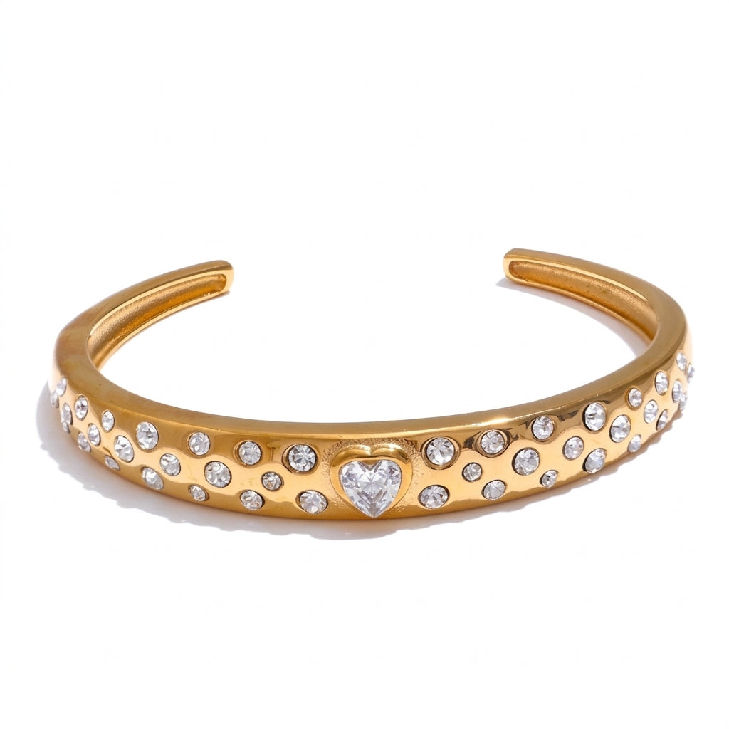 Heart's Radiance Cuff - Enhanced Studio Photo