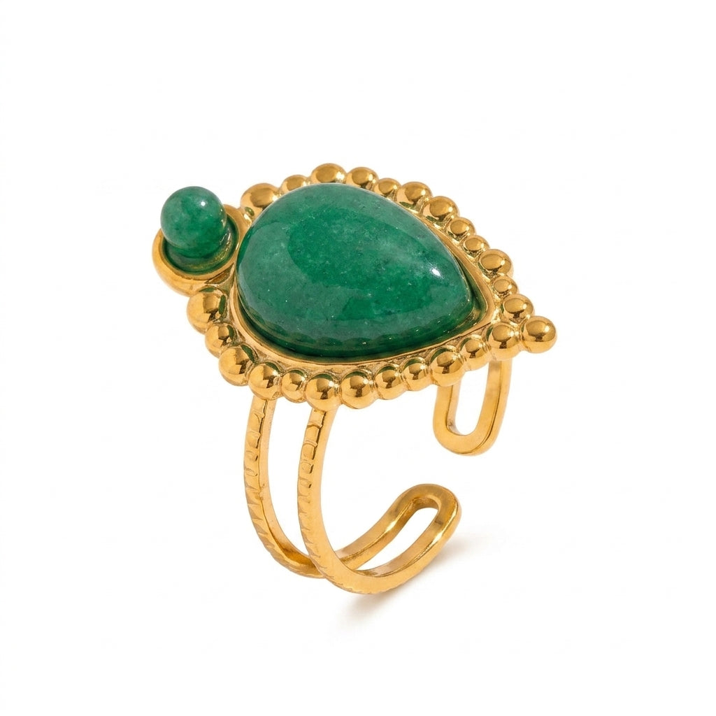 Timeless Grace Agate Ring - Enhanced Studio Photo