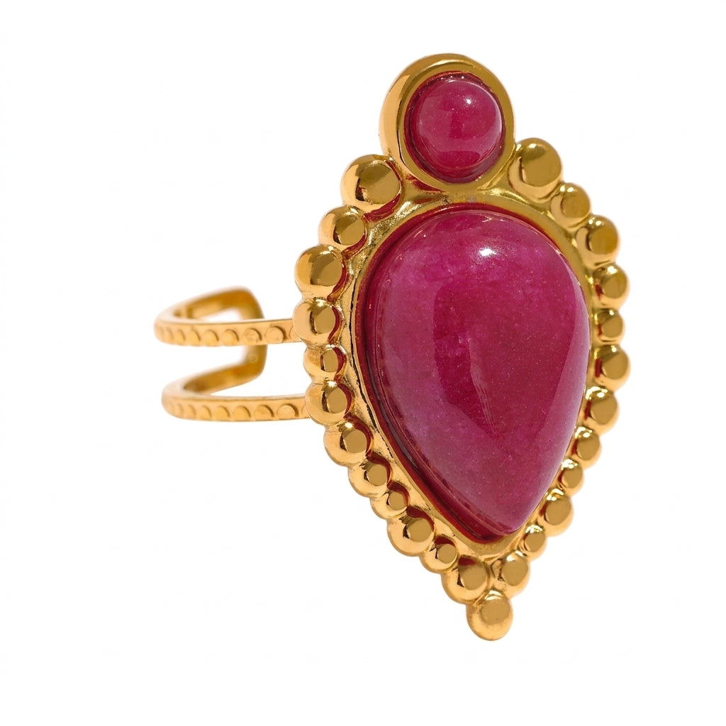 Timeless Grace Agate Ring - Enhanced Studio Photo