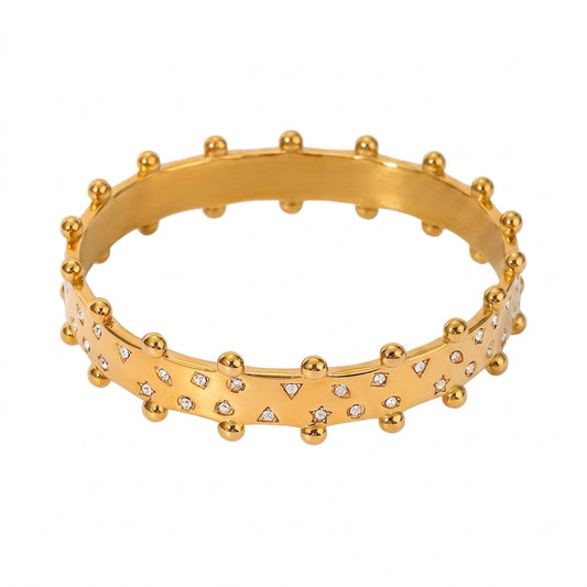 Celestial Glow Zircon Cuff - Enhanced Studio Photo