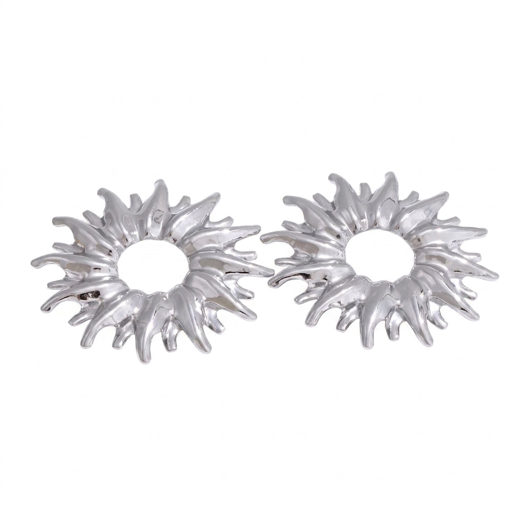 Luna Luxe Stud Earrings - Enhanced Studio Photo