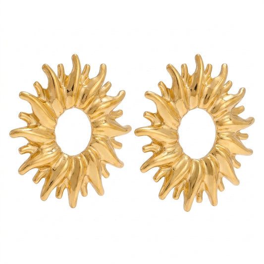 Luna Luxe Stud Earrings - Enhanced Studio Photo