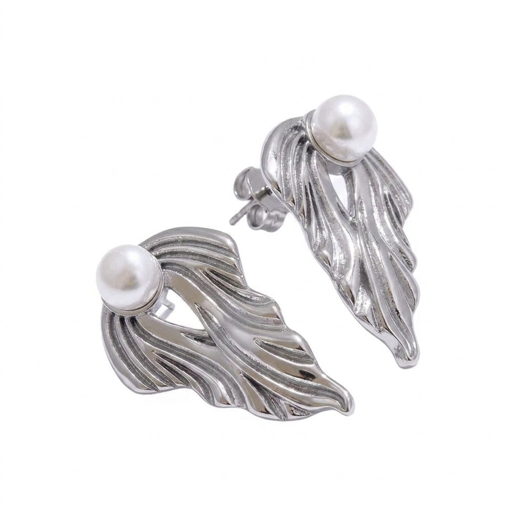 Lustre Pearl Studs Earrings - Enhanced Studio Photo