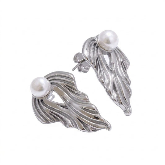Lustre Pearl Studs Earrings - Enhanced Studio Photo