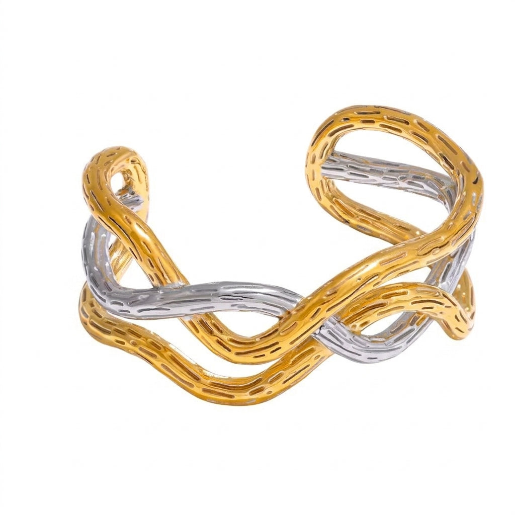 Aurora Mixed Metal Cuff - Enhanced Studio Photo
