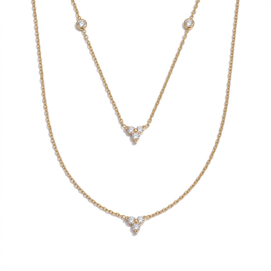 Lustrous Elegance Y Necklace - Enhanced Studio Photo