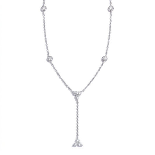 Lustrous Elegance Y Necklace - Enhanced Studio Photo