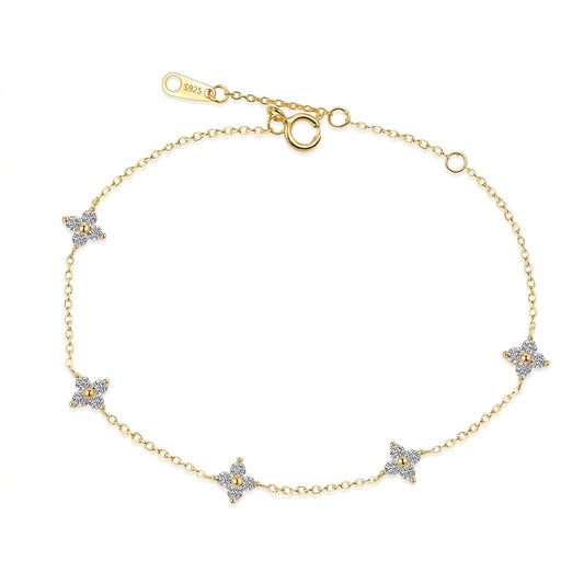 Fleur de Chance Silver 925 Bracelet - Enhanced Studio Photo