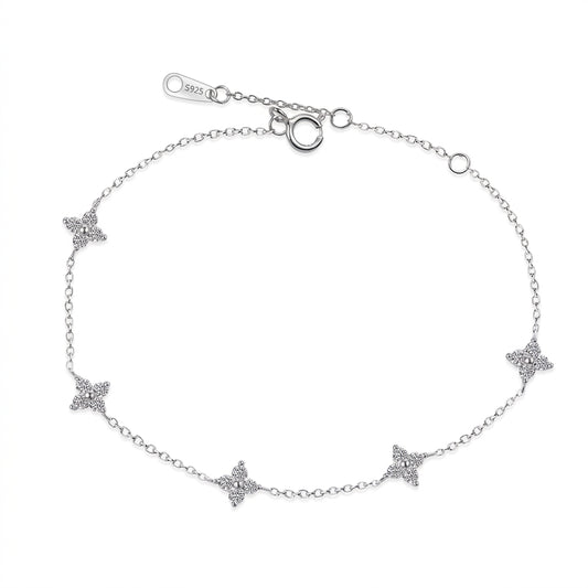 Fleur de Chance Silver 925 Bracelet - Enhanced Studio Photo