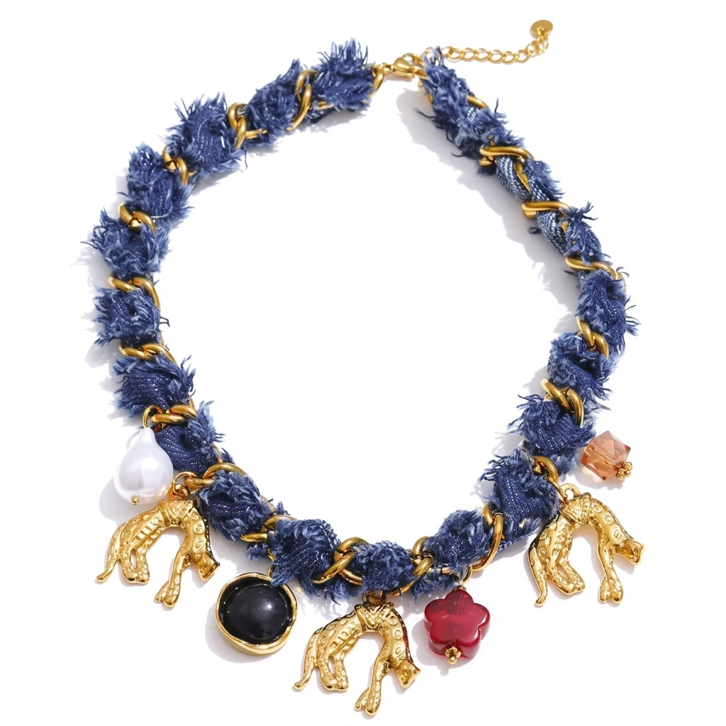Blue Muse Necklace - Enhanced Studio Photo
