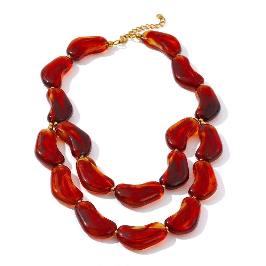 Amber Luxe Necklace - Enhanced Studio Photo