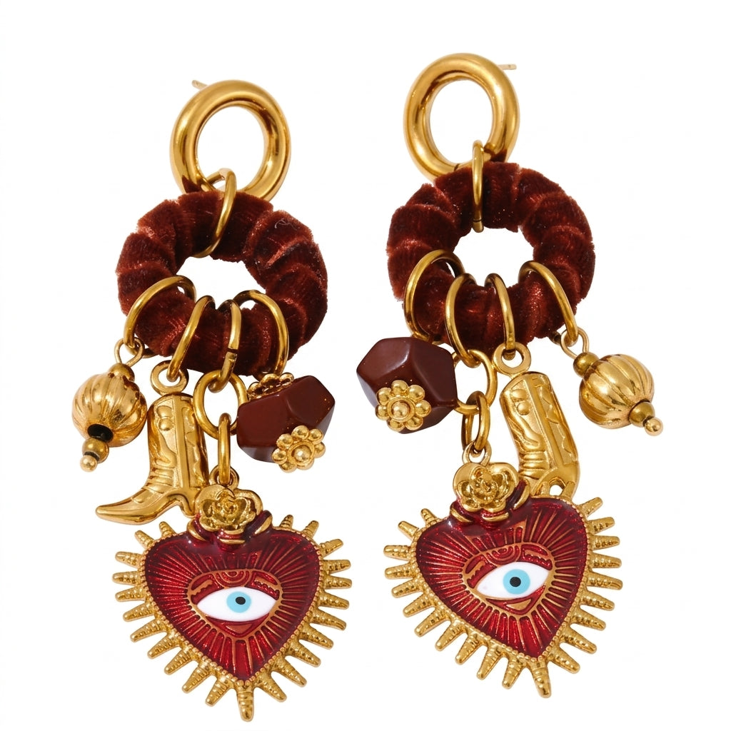 Velvet Rouge Earrings - Enhanced Studio Photo