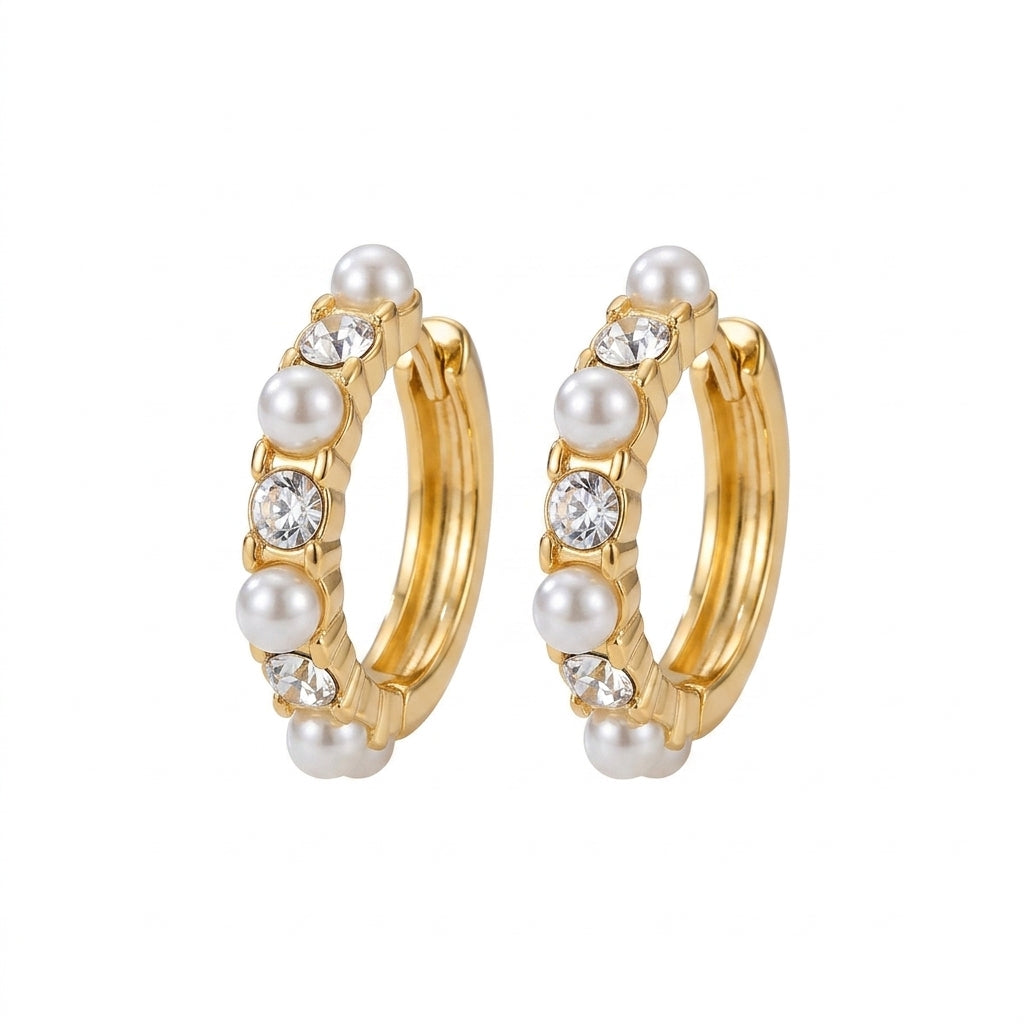 Luna Grace Hoops Earrings - Enhanced Studio Photo