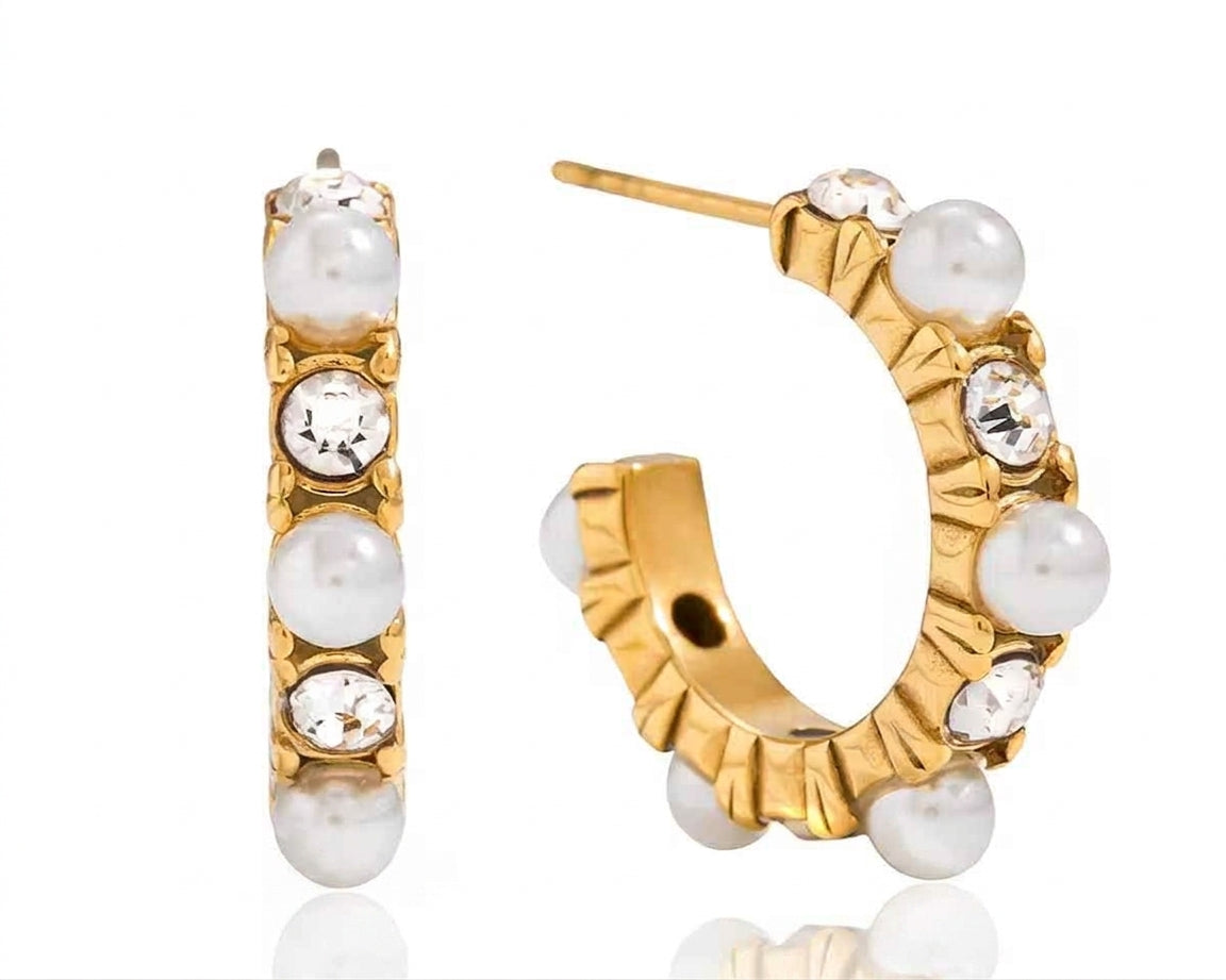 Luna Grace Hoops Earrings - Enhanced Studio Photo