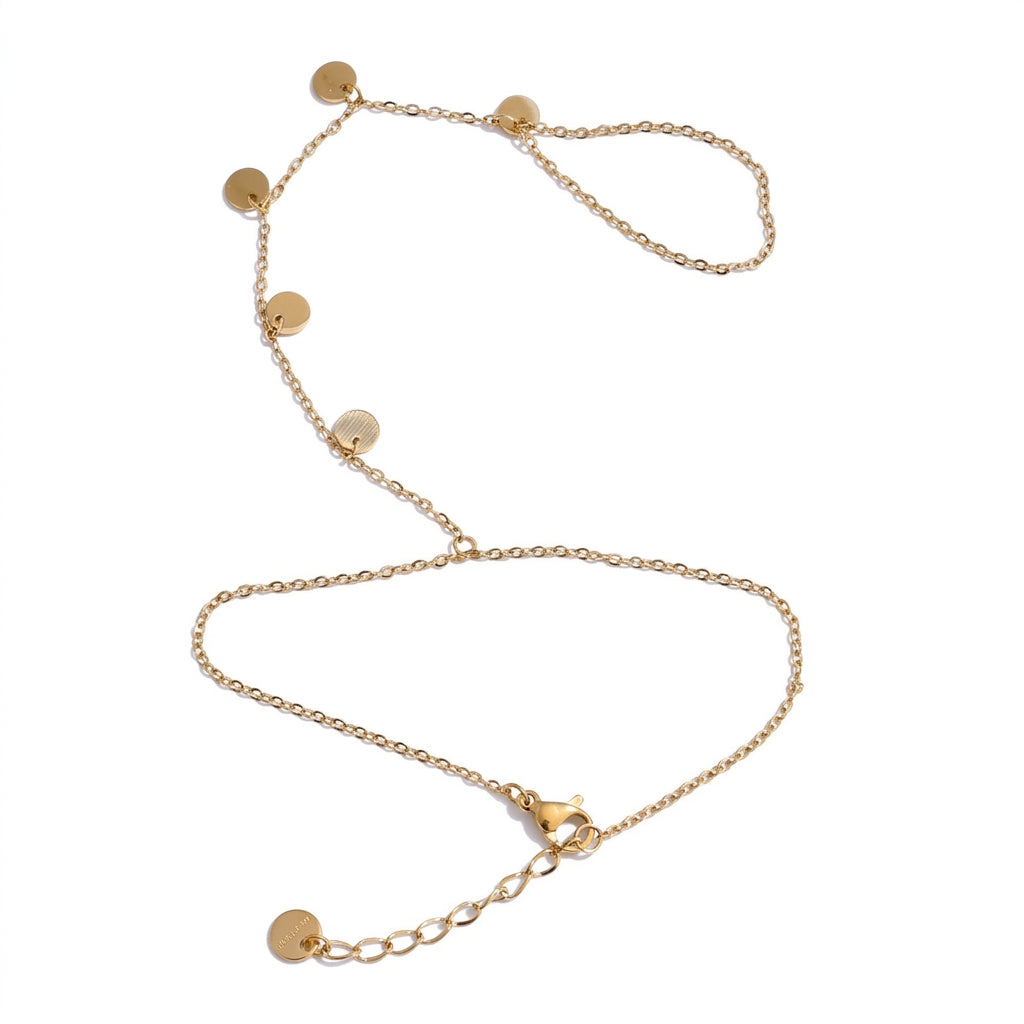 Dainty drop Hand Chain - Enhanced Studio Photo