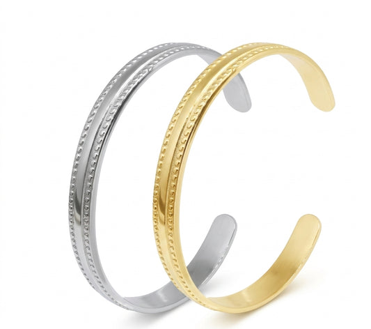 Gypsy Soul Wide Gold Cuff Bracelet IV - Enhanced Studio Photo