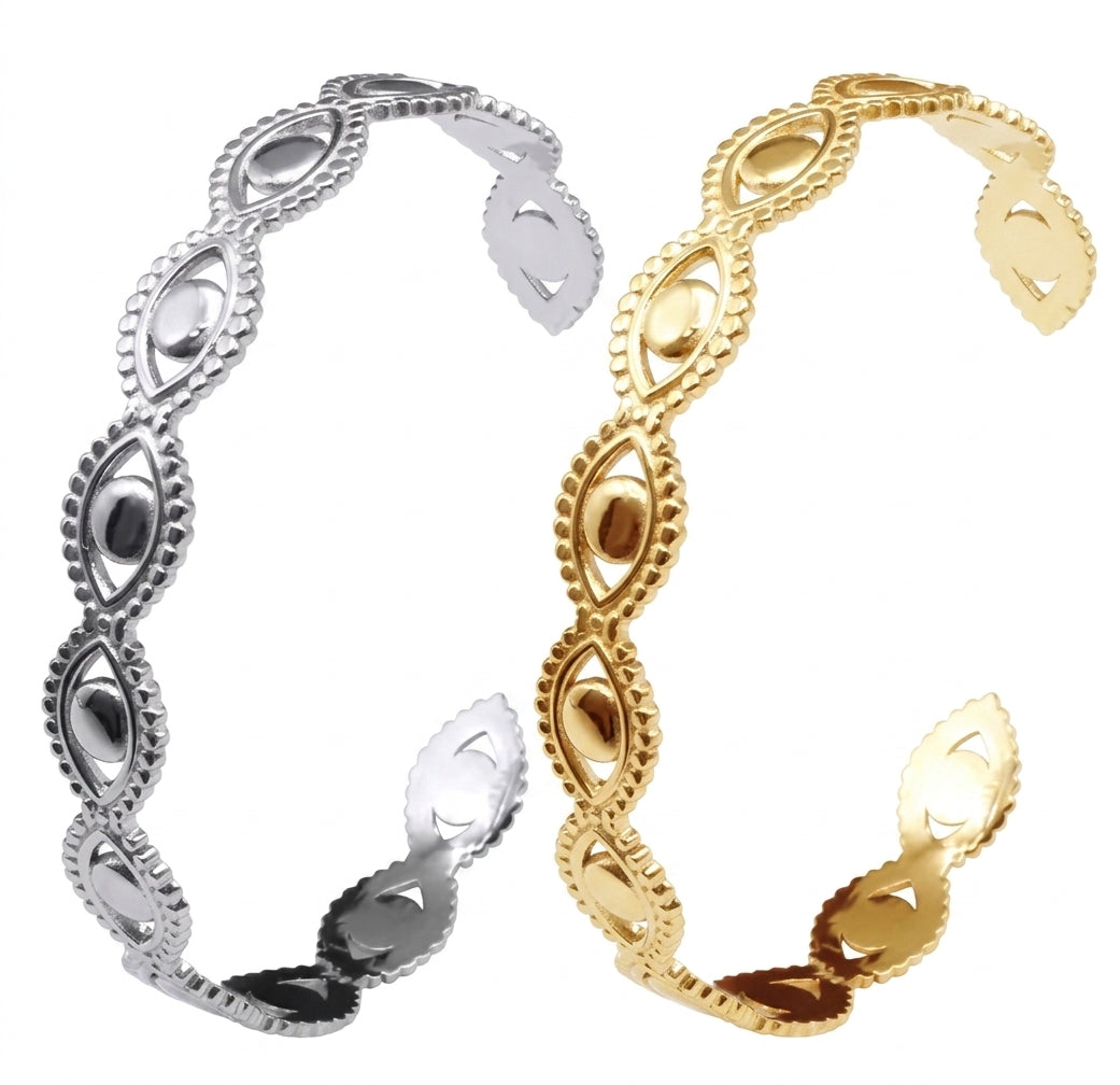 Gypsy Soul Wide Gold Cuff Bracelet XIII - Enhanced Studio Photo