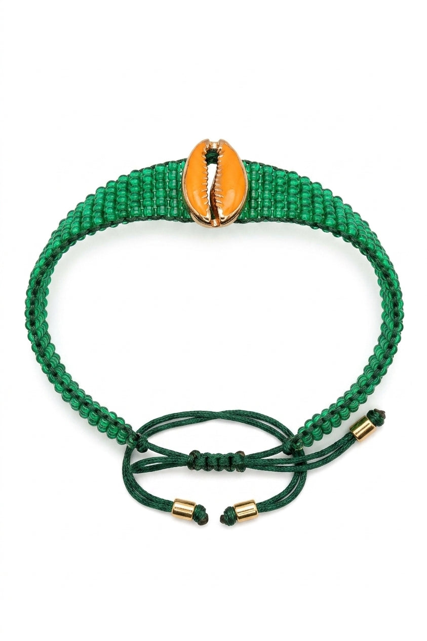 Japanese Miyuki Mini Shell Bracelet 18K Gold - Enhanced Studio Photo