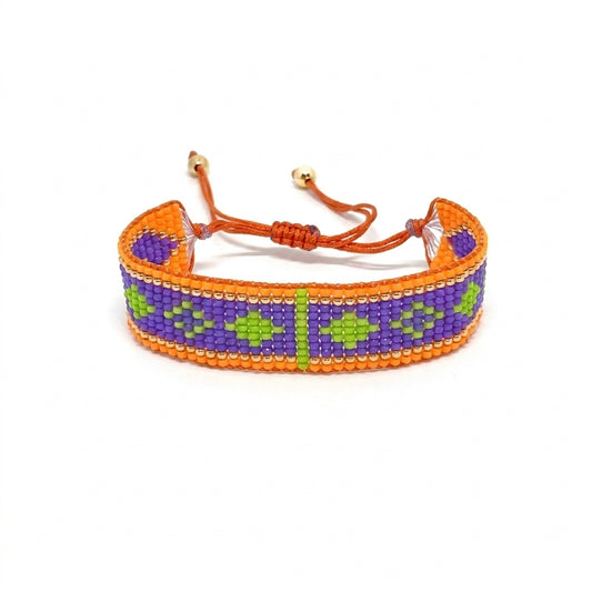 Crown Japanese Miyuki Beaded Bracelets 18K Gold - Enhanced Studio Photo