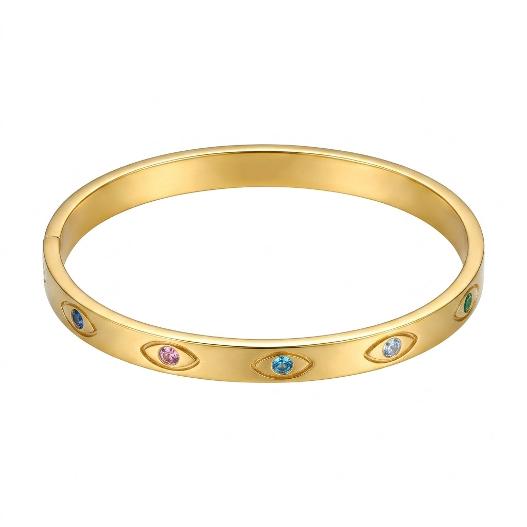 Eva Evil Eye Bracelet Gold - Enhanced Studio Photo