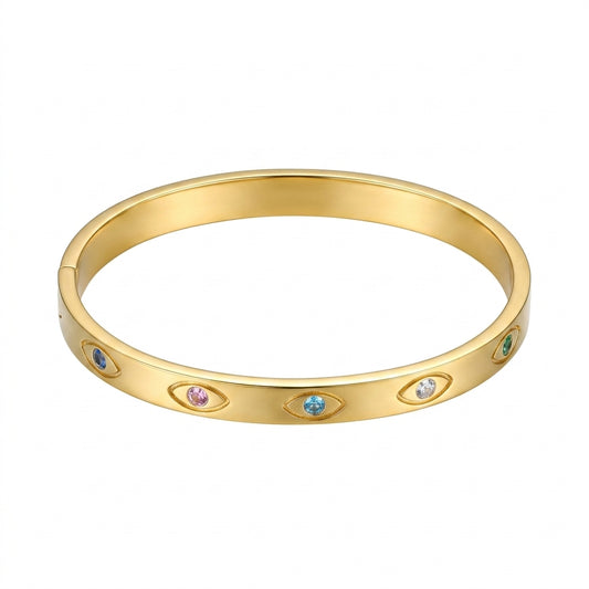 Eva Evil Eye Bracelet Gold - Enhanced Studio Photo