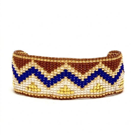 Egyptian Japanese Miyuki Beaded Bracelets 18K Gold - Enhanced Studio Photo