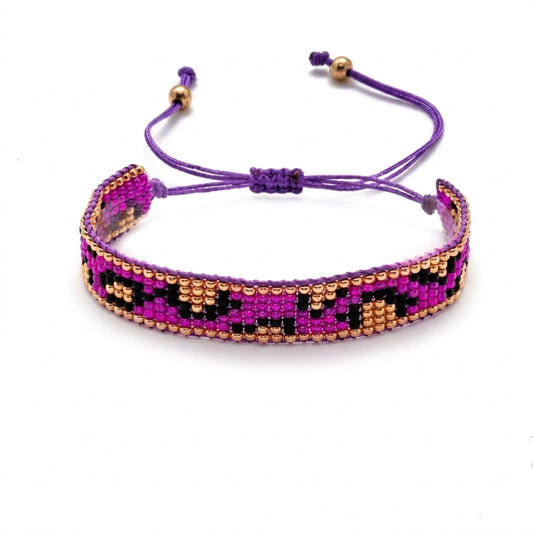 Leo Japanese Miyuki Beaded Bracelets 18K Gold - Enhanced Studio Photo