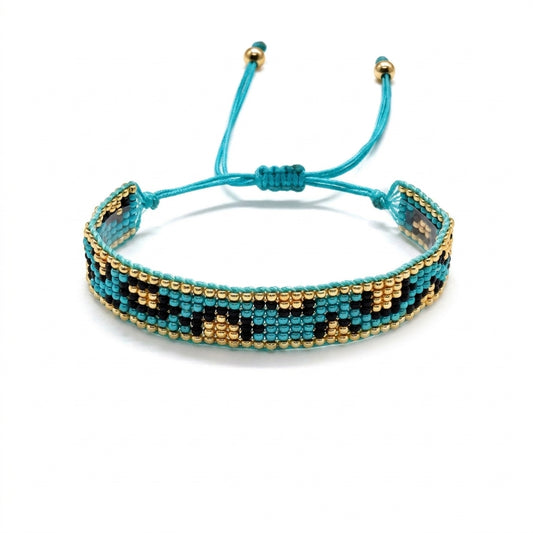 Leo Japanese Miyuki Beaded Bracelets 18K Gold - Enhanced Studio Photo