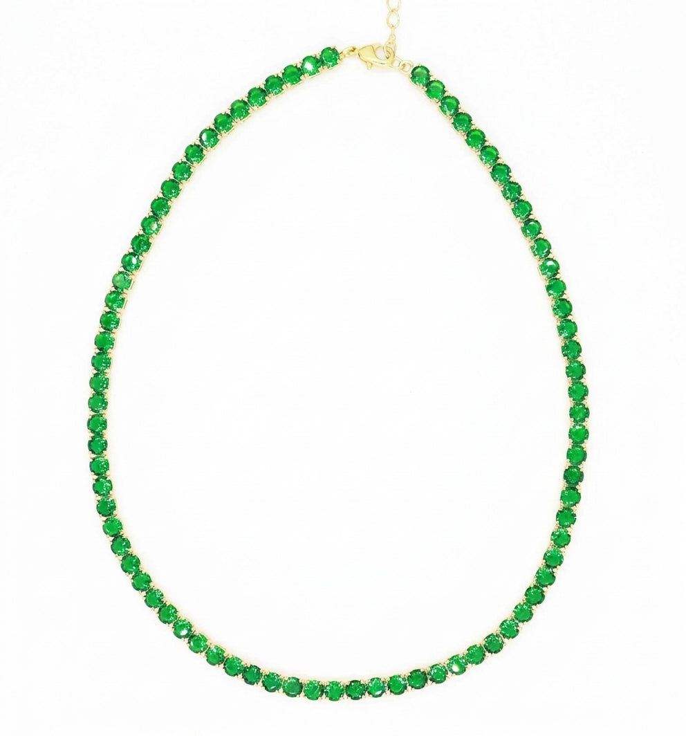 Didi Tennis Choker Emerald Green - Enhanced Studio Photo