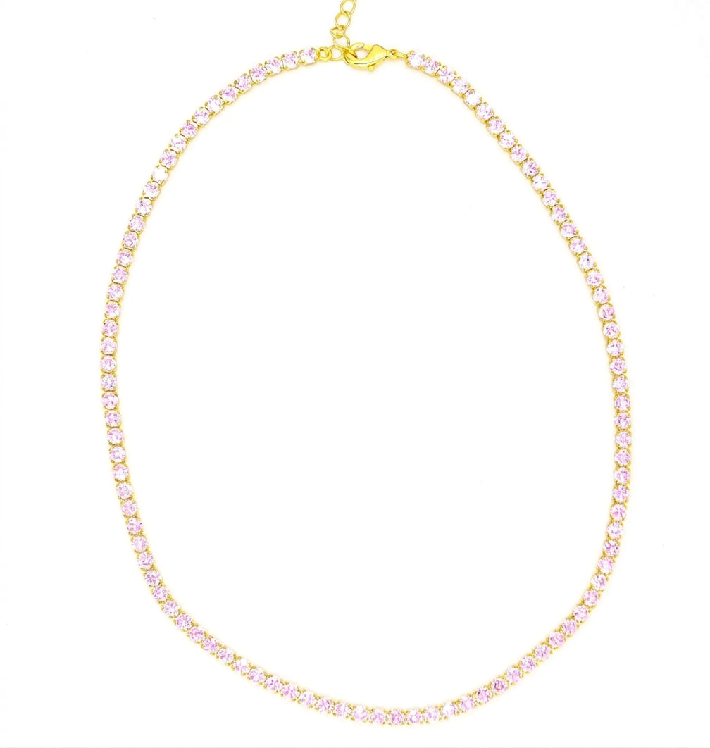 Didi Tennis Choker Pink - Enhanced Studio Photo
