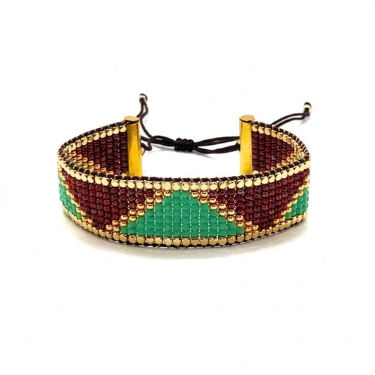 Mood Japanese Miyuki Beaded Bracelets 18K Gold - Enhanced Studio Photo
