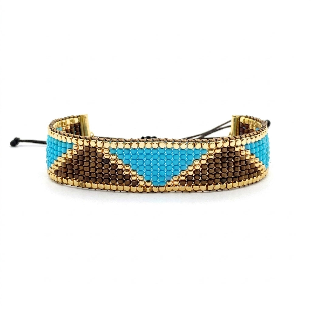 Mood Japanese Miyuki Beaded Bracelets 18K Gold - Enhanced Studio Photo