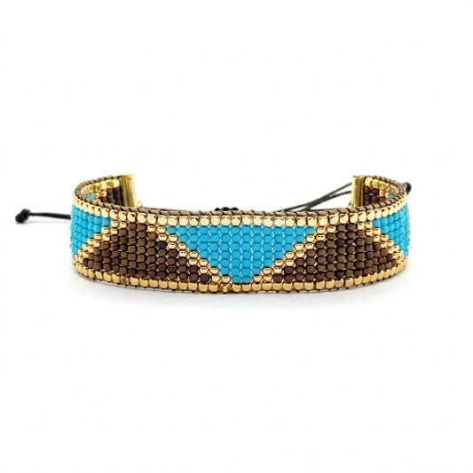 Mood Japanese Miyuki Beaded Bracelets 18K Gold - Enhanced Studio Photo