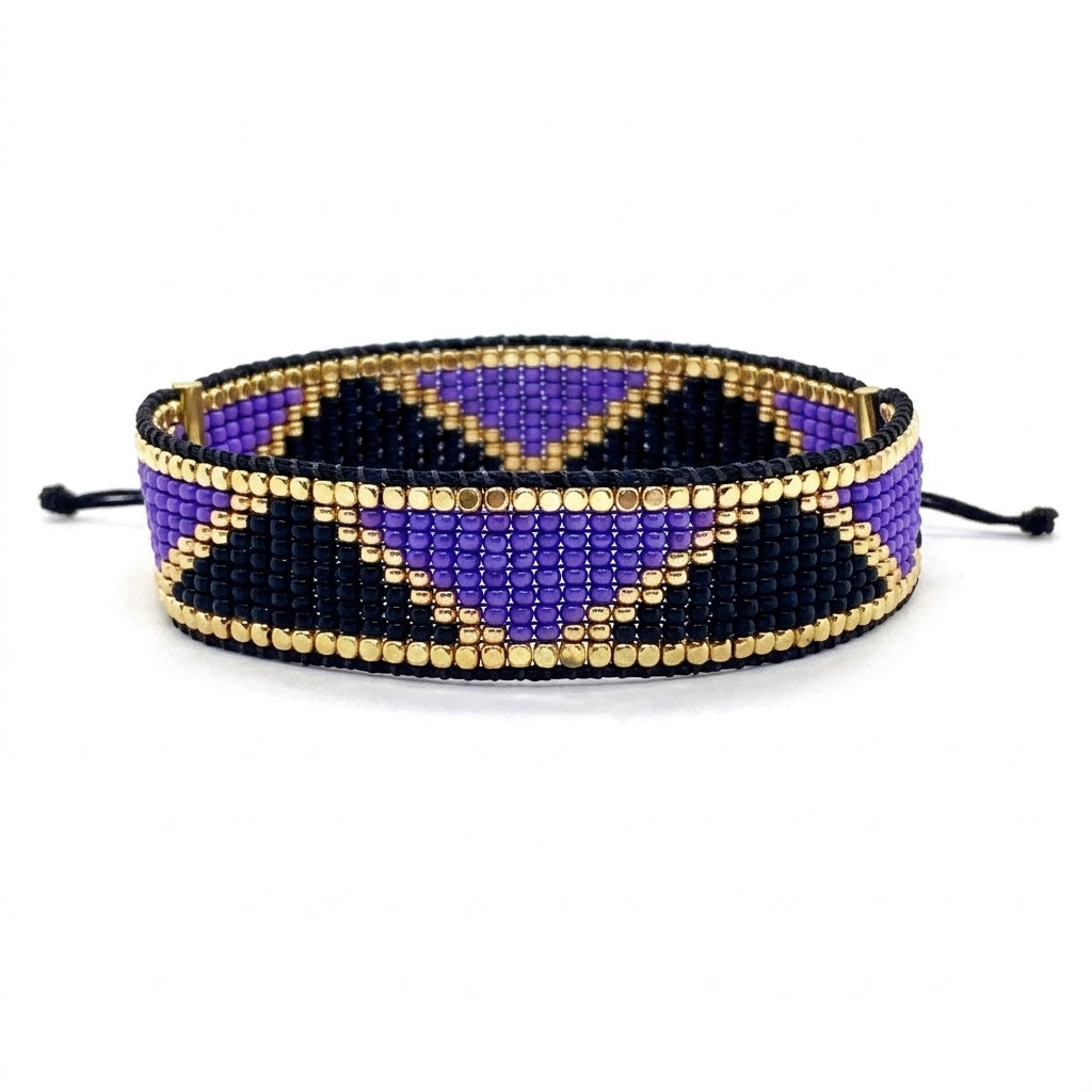 Mood Japanese Miyuki Beaded Bracelets 18K Gold - Enhanced Studio Photo