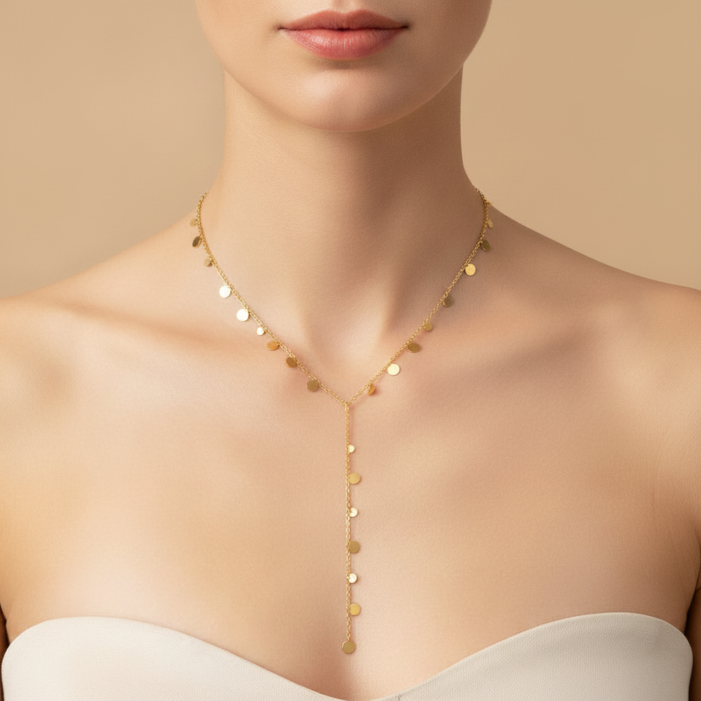 Celestial Star Charm Y-Drop Necklace