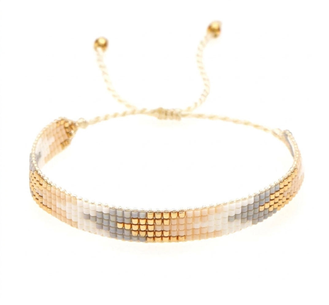 Golden Sands Japanese Miyuki Bracelet - Enhanced Studio Photo