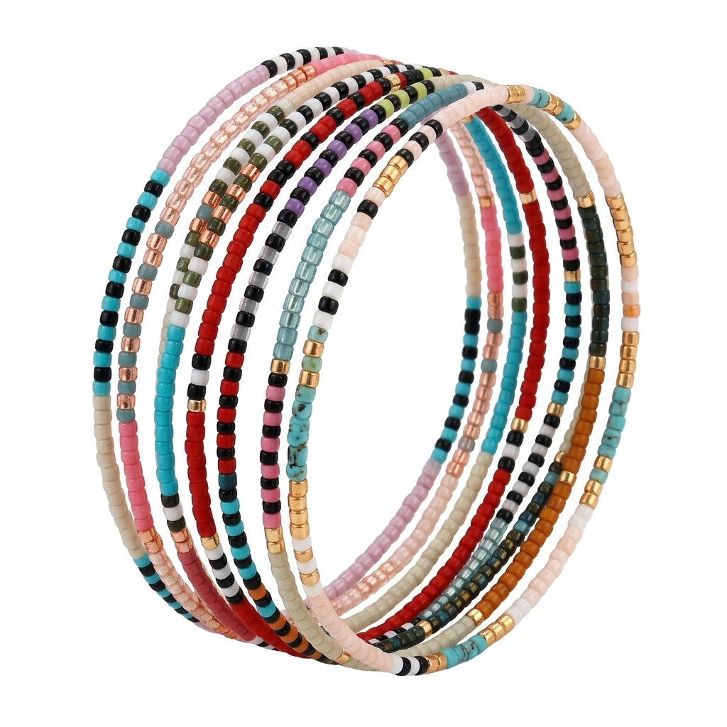 Summer Breeze Japanese Miyuki Bracelet - Enhanced Studio Photo