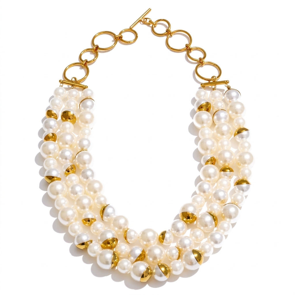 Luna Pearl Necklace - Enhanced Studio Photo