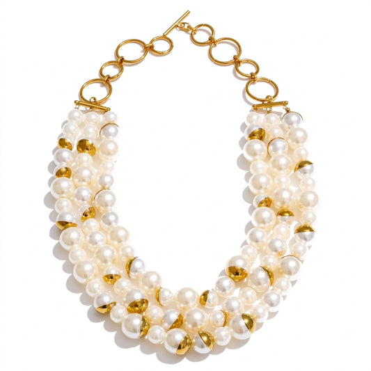 Luna Pearl Necklace - Enhanced Studio Photo