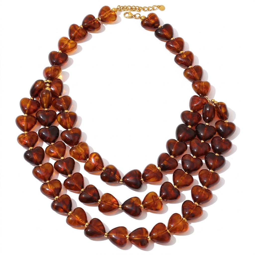 Amber Crush Necklace - Enhanced Studio Photo