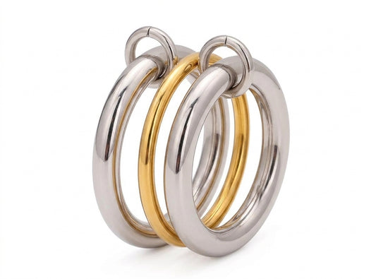 Dual Radiance Ribbed Zircon Ring - Enhanced Studio Photo