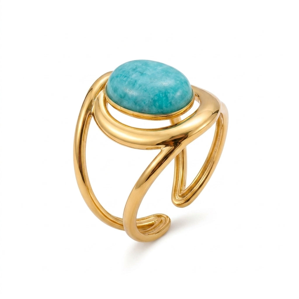 Celestial Tide Adjustable Ring - Enhanced Studio Photo