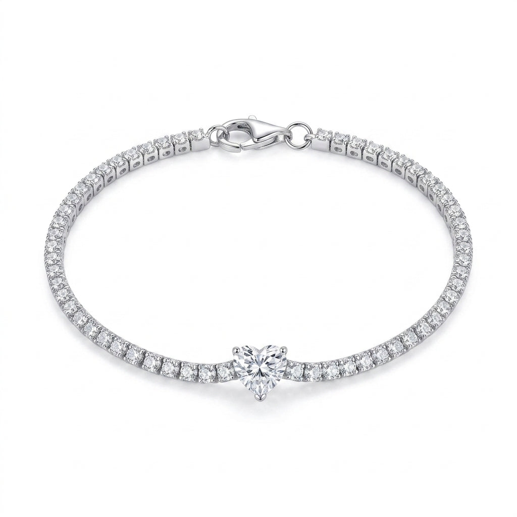 Eternal Love Heart Charm Bracelet - Enhanced Studio Photo