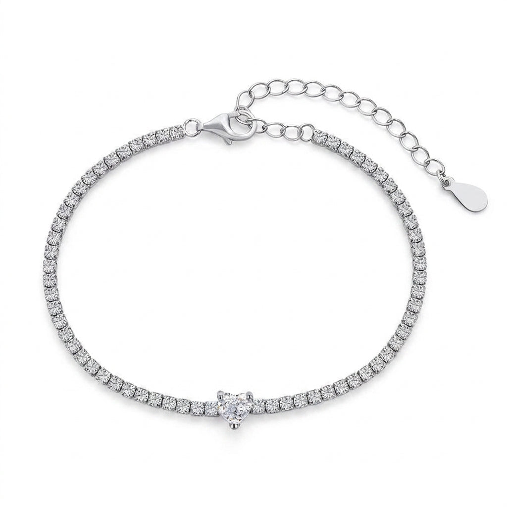 Eternal Love Heart Charm Bracelet - Enhanced Studio Photo