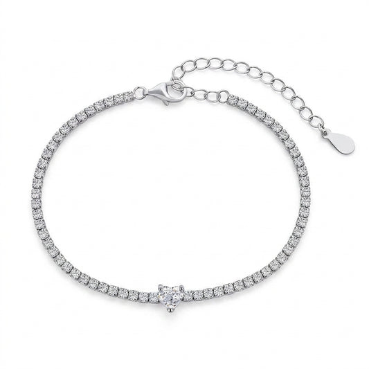 Eternal Love Heart Charm Bracelet - Enhanced Studio Photo